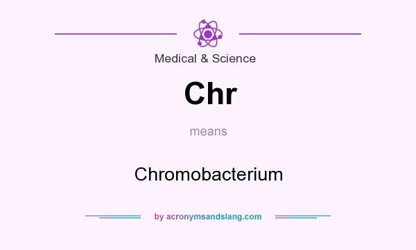 What does Chr mean? It stands for Chromobacterium