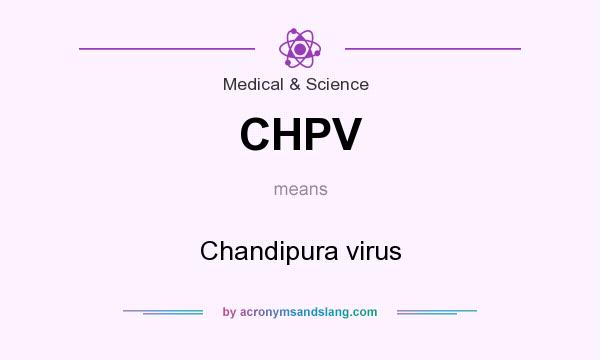 What does CHPV mean? It stands for Chandipura virus
