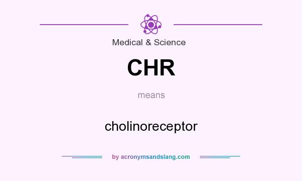 What does CHR mean? It stands for cholinoreceptor