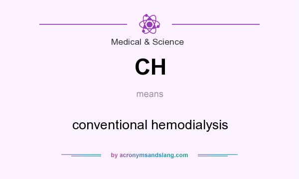 What does CH mean? It stands for conventional hemodialysis