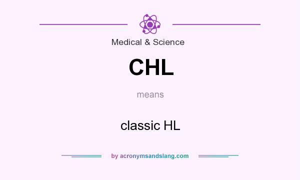 What does CHL mean? It stands for classic HL