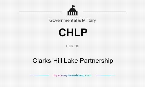 What does CHLP mean? It stands for Clarks-Hill Lake Partnership