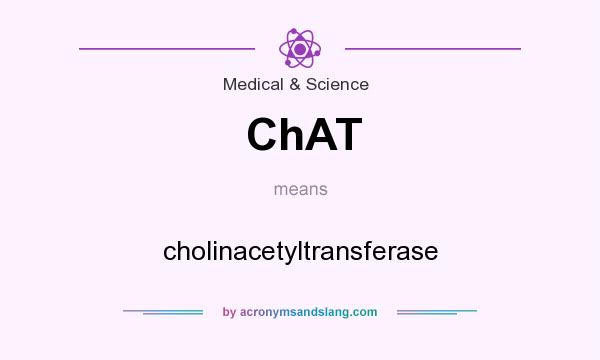 What does ChAT mean? It stands for cholinacetyltransferase