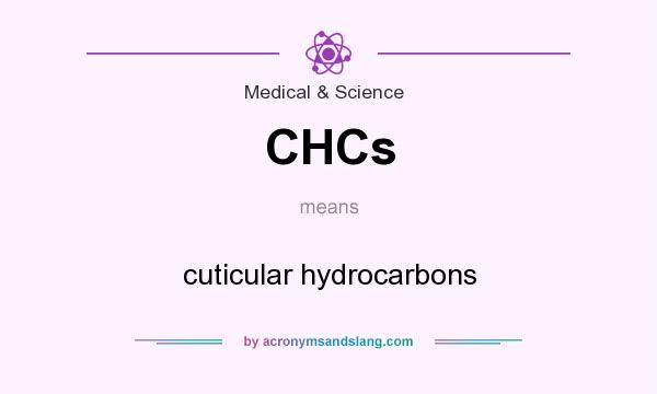 What does CHCs mean? It stands for cuticular hydrocarbons