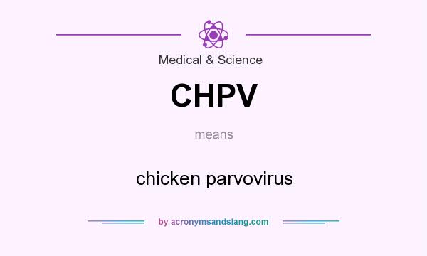 What does CHPV mean? It stands for chicken parvovirus