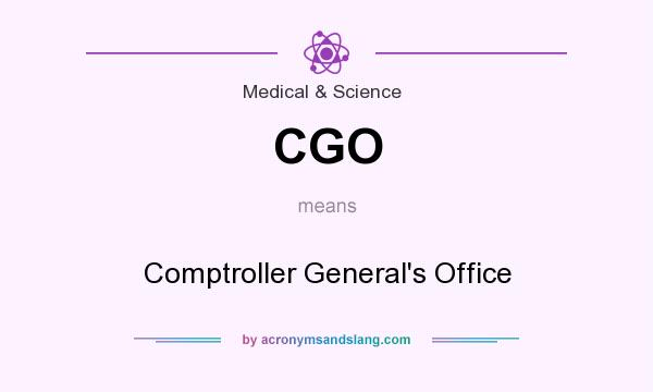 What does CGO mean? It stands for Comptroller General`s Office