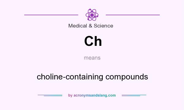 What does Ch mean? It stands for choline-containing compounds