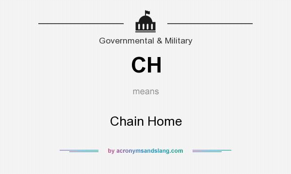 What does CH mean? It stands for Chain Home