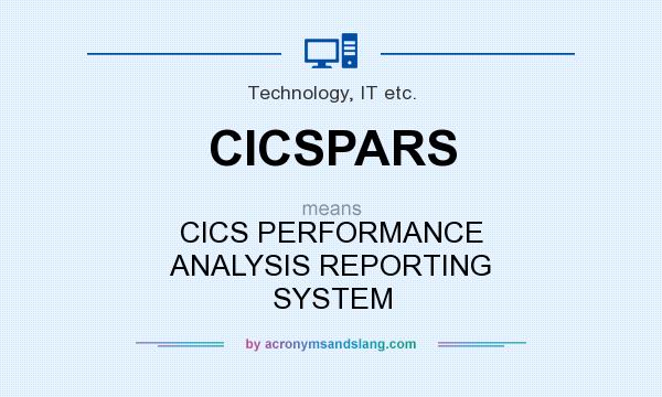 What does CICSPARS mean? It stands for CICS PERFORMANCE ANALYSIS REPORTING SYSTEM