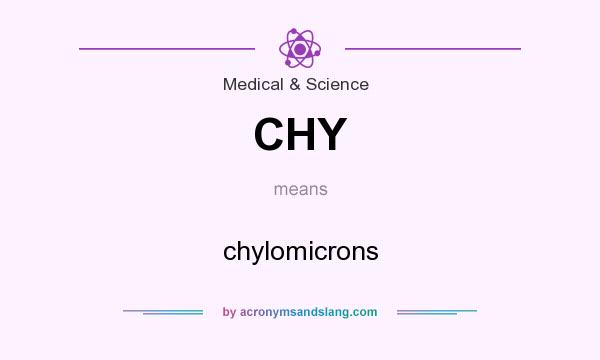 What does CHY mean? It stands for chylomicrons