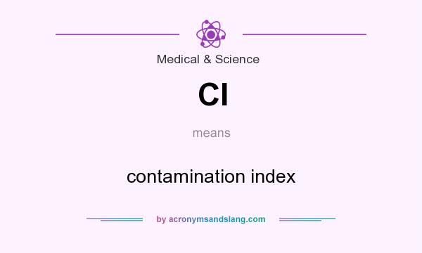 What does CI mean? It stands for contamination index