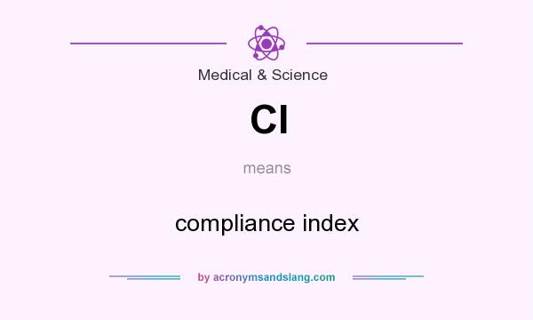 What does CI mean? It stands for compliance index