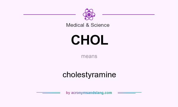 What does CHOL mean? It stands for cholestyramine