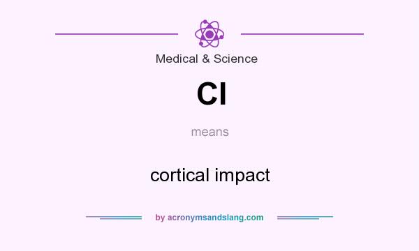 What does CI mean? It stands for cortical impact