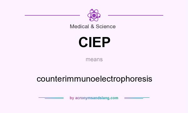 What does CIEP mean? It stands for counterimmunoelectrophoresis