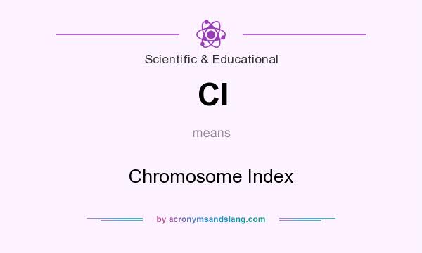 What does CI mean? It stands for Chromosome Index