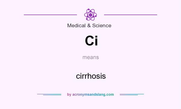 What does Ci mean? It stands for cirrhosis