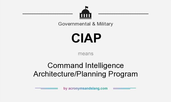 What does CIAP mean? It stands for Command Intelligence Architecture/Planning Program