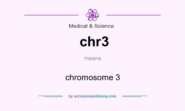 What does chr3 mean? It stands for chromosome 3