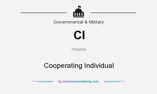 What does CI mean? It stands for Cooperating Individual