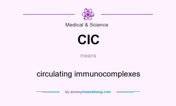 What does CIC mean? It stands for circulating immunocomplexes