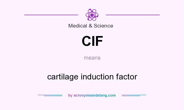 What does CIF mean? It stands for cartilage induction factor