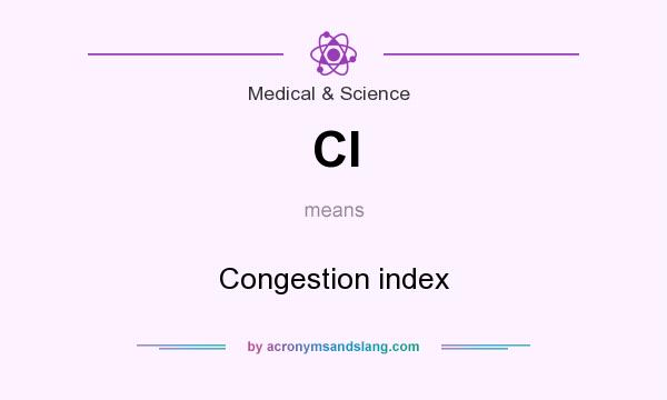 What does CI mean? It stands for Congestion index
