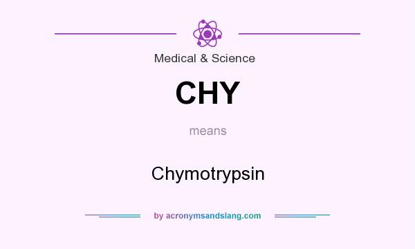 What does CHY mean? It stands for Chymotrypsin