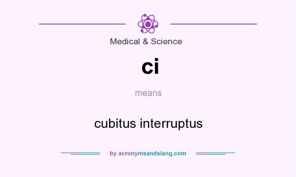 What does ci mean? It stands for cubitus interruptus