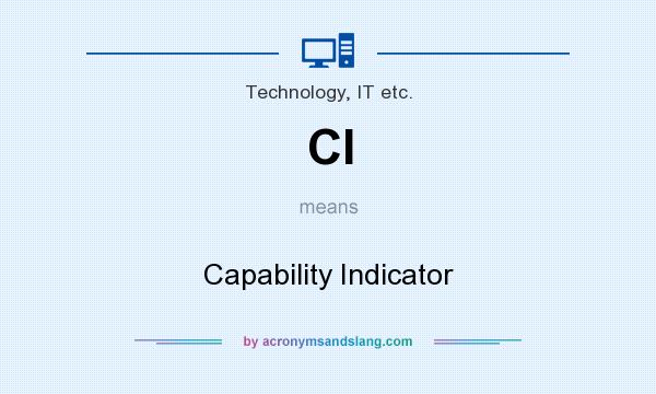 What does CI mean? It stands for Capability Indicator