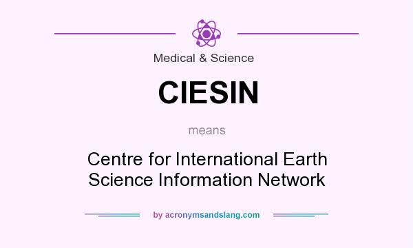 What does CIESIN mean? It stands for Centre for International Earth Science Information Network