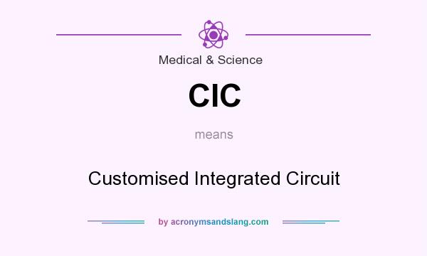 What does CIC mean? It stands for Customised Integrated Circuit