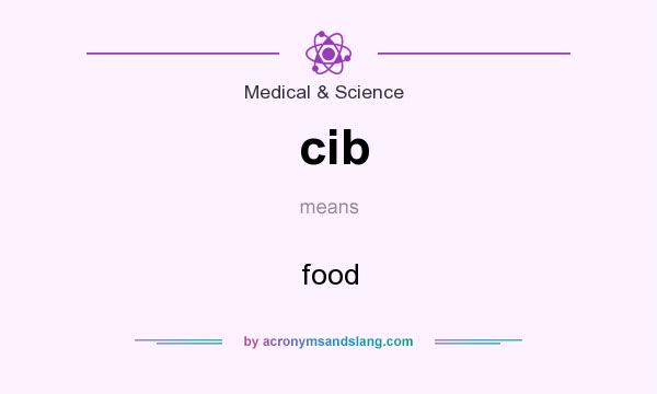 What does cib mean? It stands for food