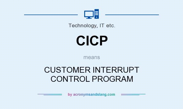 What does CICP mean? It stands for CUSTOMER INTERRUPT CONTROL PROGRAM