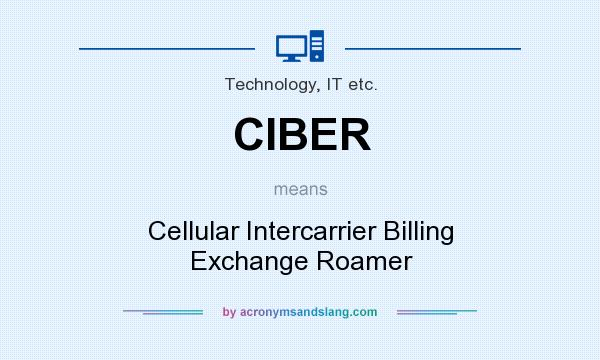What does CIBER mean? It stands for Cellular Intercarrier Billing Exchange Roamer