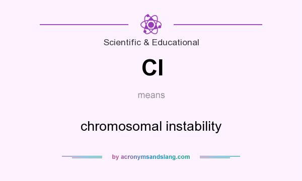 What does CI mean? It stands for chromosomal instability
