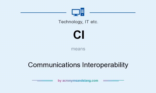 What does CI mean? It stands for Communications Interoperability