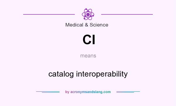 What does CI mean? It stands for catalog interoperability