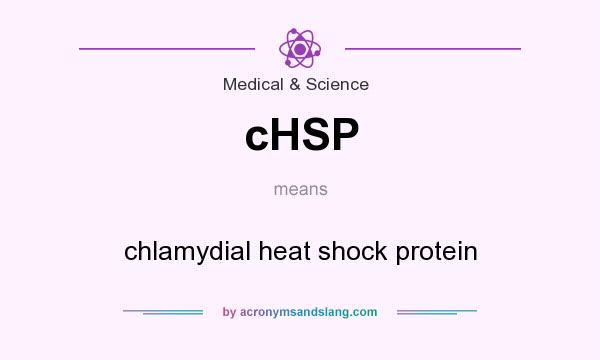 What does cHSP mean? It stands for chlamydial heat shock protein