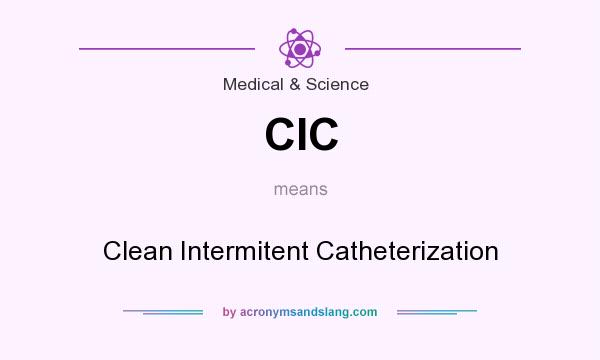 What does CIC mean? It stands for Clean Intermitent Catheterization