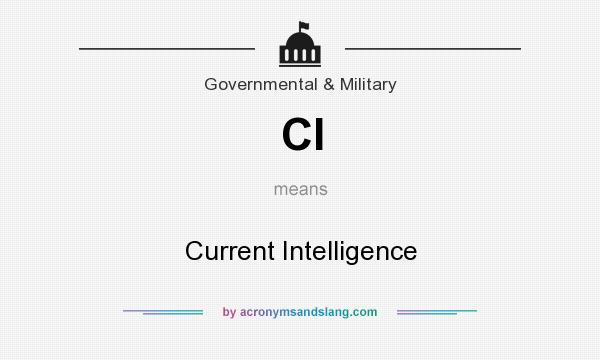 What does CI mean? It stands for Current Intelligence
