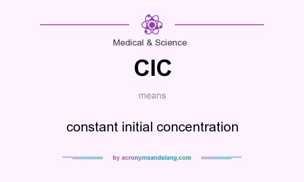 What does CIC mean? It stands for constant initial concentration