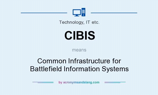 What does CIBIS mean? It stands for Common Infrastructure for Battlefield Information Systems