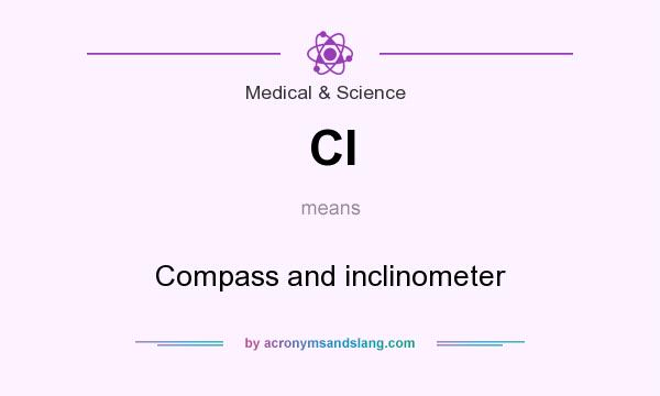 What does CI mean? It stands for Compass and inclinometer