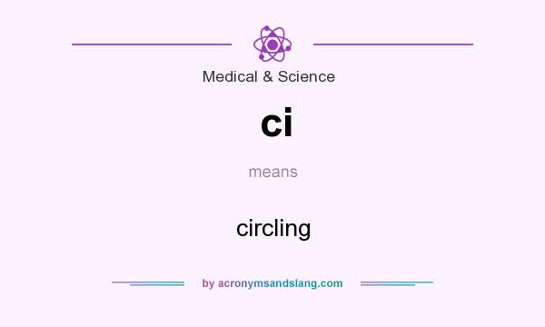 What does ci mean? It stands for circling