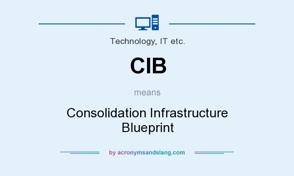 What does CIB mean? It stands for Consolidation Infrastructure Blueprint