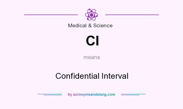 What does CI mean? It stands for Confidential Interval