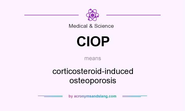 What does CIOP mean? It stands for corticosteroid-induced osteoporosis