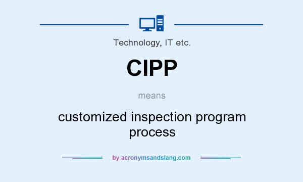 What does CIPP mean? It stands for customized inspection program process