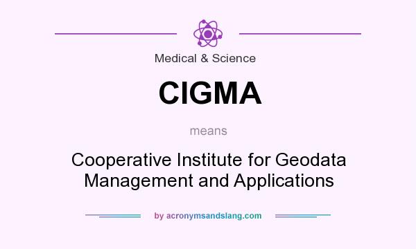 What does CIGMA mean? It stands for Cooperative Institute for Geodata Management and Applications